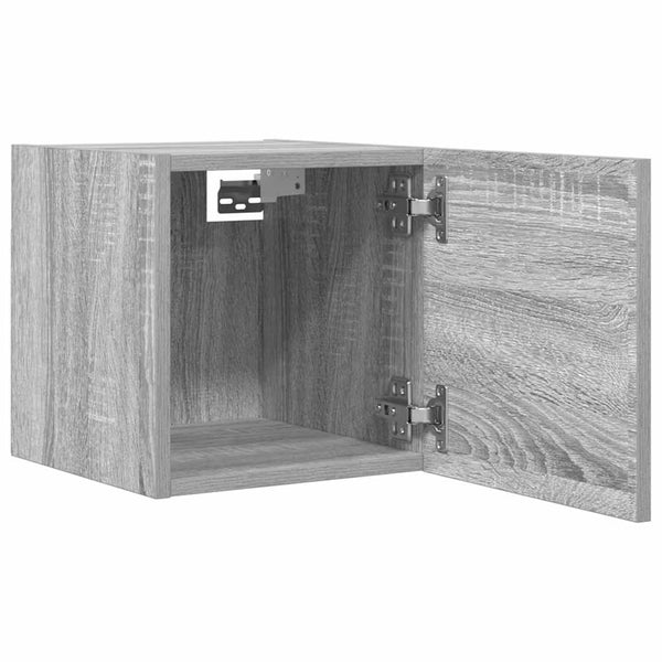 Grauer wandmontierter TV-Schrank Elivia 30,5x30x30cm (Sonoma)