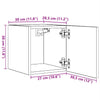 Grauer wandmontierter TV-Schrank Elivia 30,5x30x30cm (Sonoma)