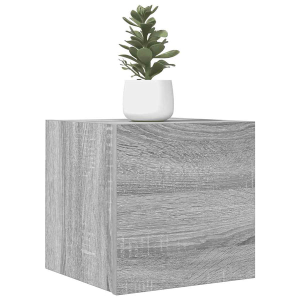 Grauer wandmontierter TV-Schrank Elivia 30,5x30x30cm (Sonoma)