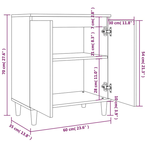 Sideboard Savutammi Marisica 60x35x70cm (Holz)
