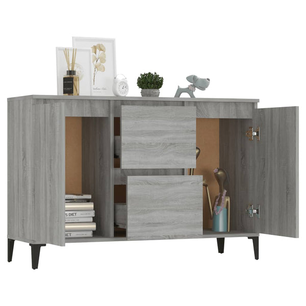 Graues Sideboard Theophrastus 104x35x70cm (Holz)