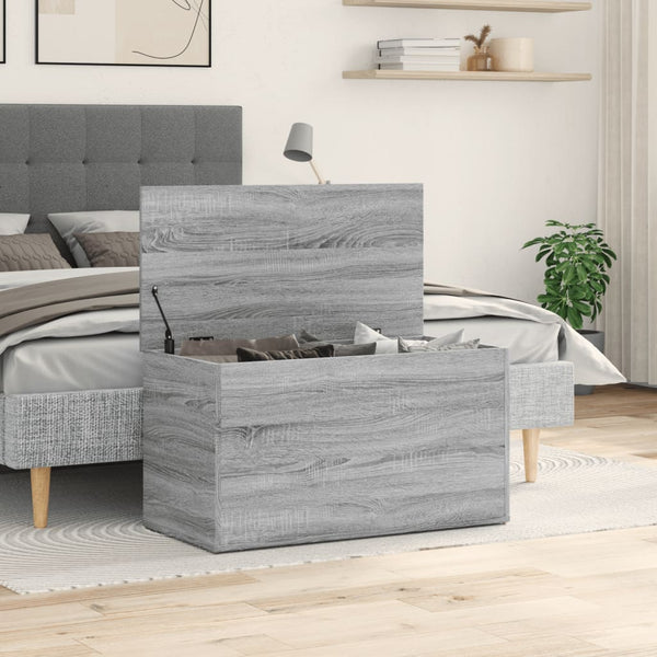 Harmaa säilytysarkku Cimbru 84x42x46cm (puinen)