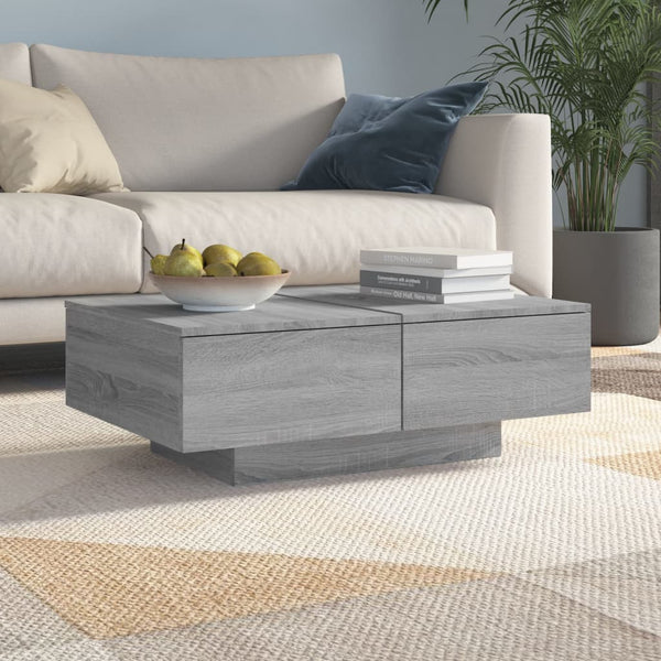 Grauer Couchtisch Eleganta 90x60x31cm (Holz)
