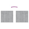 Graue Kommode Bayko 80x36x75cm (Holz)