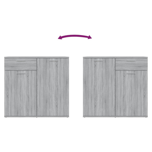 Graue Kommode Bayko 80x36x75cm (Holz)