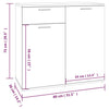 Graue Kommode Bayko 80x36x75cm (Holz)