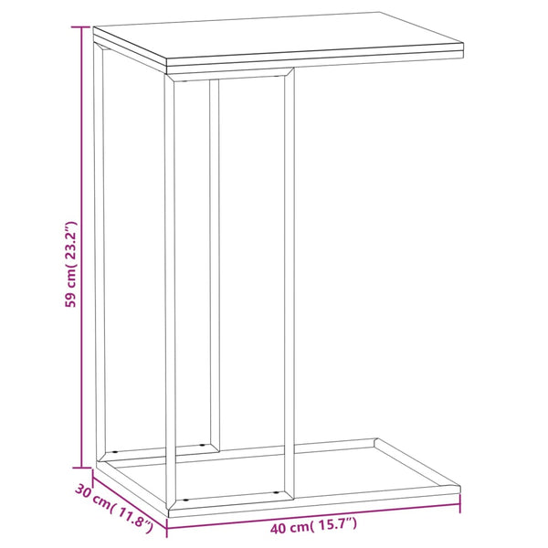 Weißer Beistelltisch Thoader 40x30x59cm (Holz)