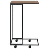 Beistelltisch Thoader in Schwarz, mit Rollen, Maße 40x30x63,5 cm (Holz)
