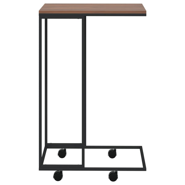 Beistelltisch Thoader in Schwarz, mit Rollen, Maße 40x30x63,5 cm (Holz)