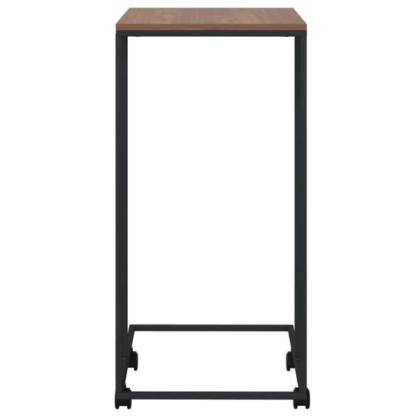 Beistelltisch Thoader in Schwarz, mit Rollen, Maße 40x30x63,5 cm (Holz)