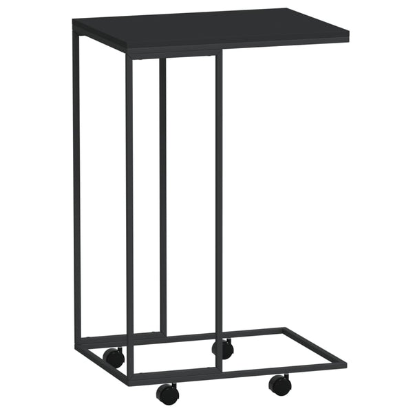 Thoader Beistelltisch schwarz, auf Rollen, 40x30x63,5 cm (Holz)