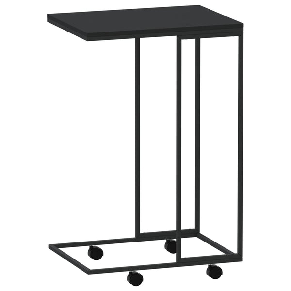 Thoader Beistelltisch schwarz, auf Rollen, 40x30x63,5 cm (Holz)