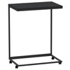Schwarzer Beistelltisch auf Rollen Thoader 55x35x70cm (Holz)