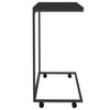 Schwarzer Beistelltisch auf Rollen Thoader 55x35x70cm (Holz)