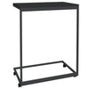 Schwarzer Beistelltisch auf Rollen Thoader 55x35x70cm (Holz)