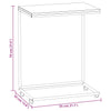 Schwarzer Beistelltisch auf Rollen Thoader 55x35x70cm (Holz)