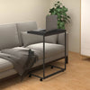 Schwarzer Beistelltisch auf Rollen Thoader 55x35x70cm (Holz)