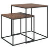Minoritilor-Couchtischset (2 Stück Holz und Metall)
