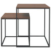Minoritilor-Couchtischset (2 Stück Holz und Metall)