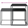 Couchtisch-Set Minoritilor (2 Stk. Metall und Holz)