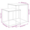 Couchtisch-Set Minoritilor (2 Stk. Metall und Holz)