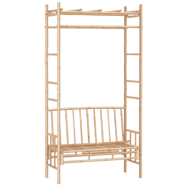Gartenbank aus Bambus mit Pergola Deeann 116cm