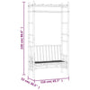 Gartenbank aus Bambus mit Pergola Deeann 116cm