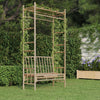 Gartenbank aus Bambus mit Pergola Deeann 116cm