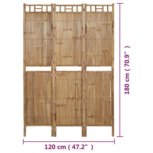 Raumteiler Bambus Marciana 120x180cm (3-teilig)