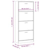 Schuhschrank Savutammi Ernesta 63x24x147cm (Holz)
