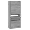 Grauer Schuhschrank Ernesta 63x24x147cm (Holz)