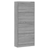 Grauer Schuhschrank Ernesta 63x24x147cm (Holz)