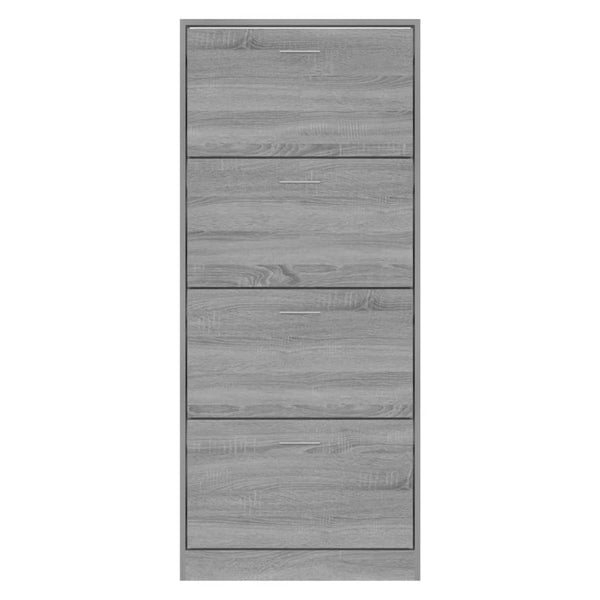 Grauer Schuhschrank Ernesta 63x24x147cm (Holz)