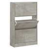 Schuhschrank Ernesta 63x24x103 cm (Holz), betongrau