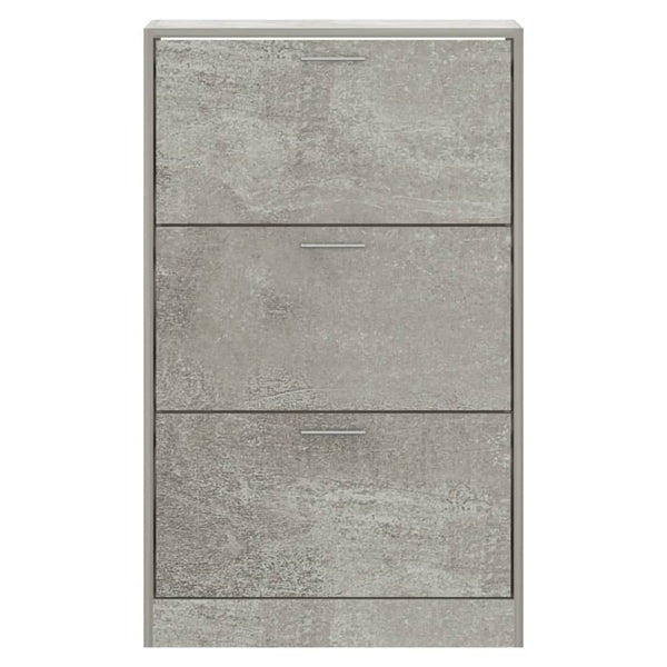 Schuhschrank Ernesta 63x24x103 cm (Holz), betongrau