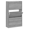 Grauer Schuhschrank Ernesta 63x24x103cm (Holz)