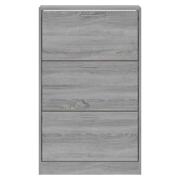 Grauer Schuhschrank Ernesta 63x24x103cm (Holz)