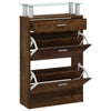 Schuhschrank Geanela, Wildeiche, 63x24x104 cm (Holz)