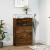 Schuhschrank Geanela, Wildeiche, 63x24x104 cm (Holz)