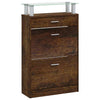 Schuhschrank Geanela, Wildeiche, 63x24x104 cm (Holz)