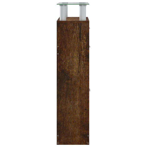 Schuhschrank Geanela, Wildeiche, 63x24x104 cm (Holz)