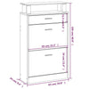 Schuhschrank Geanela, Wildeiche, 63x24x104 cm (Holz)