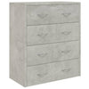 Betongraues Sideboard mit 4 Schubladen General 60x30,5x71cm