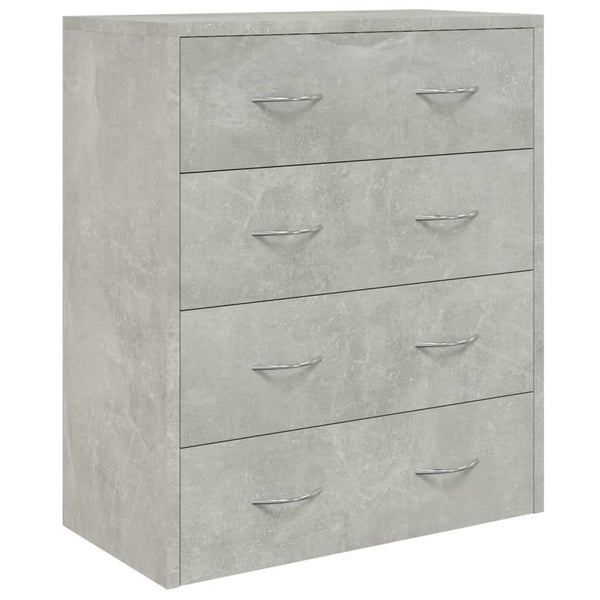 Betongraues Sideboard mit 4 Schubladen General 60x30,5x71cm