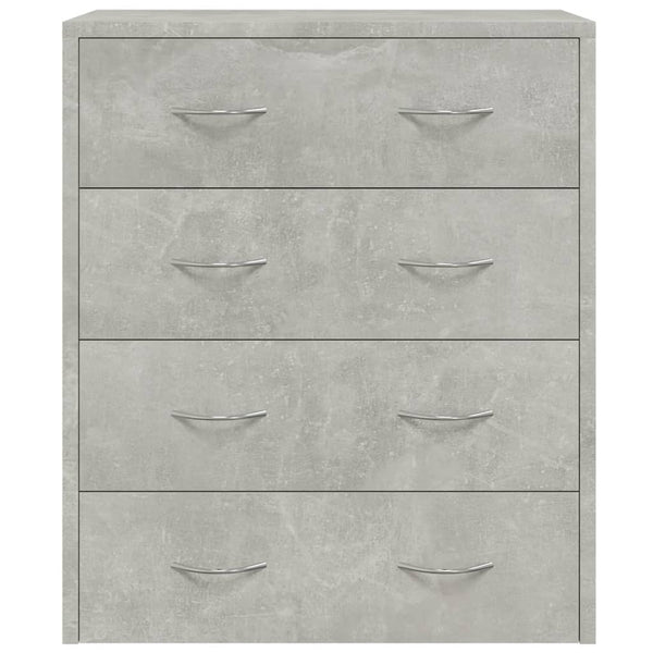 Betongraues Sideboard mit 4 Schubladen General 60x30,5x71cm