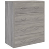 Kommode Grau mit 4 Schubladen General 60x30,5x71cm (Sonoma)