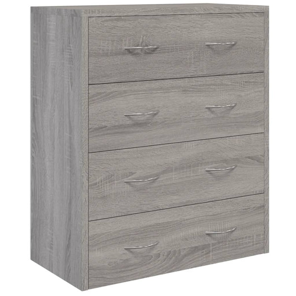 Kommode Grau mit 4 Schubladen General 60x30,5x71cm (Sonoma)