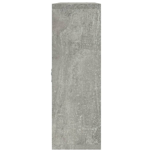 Betongraues Wandregal Paunel mit 8 Fächern
