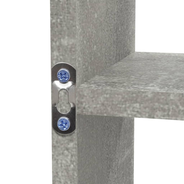 Betongraues Wandregal Paunel mit 8 Fächern