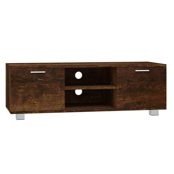 TV-Möbel Antonin aus geräucherter Eiche 120x40,5x35cm (Holz)